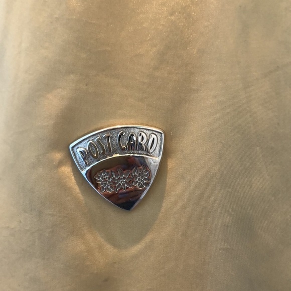 Postcard Bergdorf Goodman Tan Gold Belted Collared Lined Trench Coat Jacket 6 - Picture 6 of 16